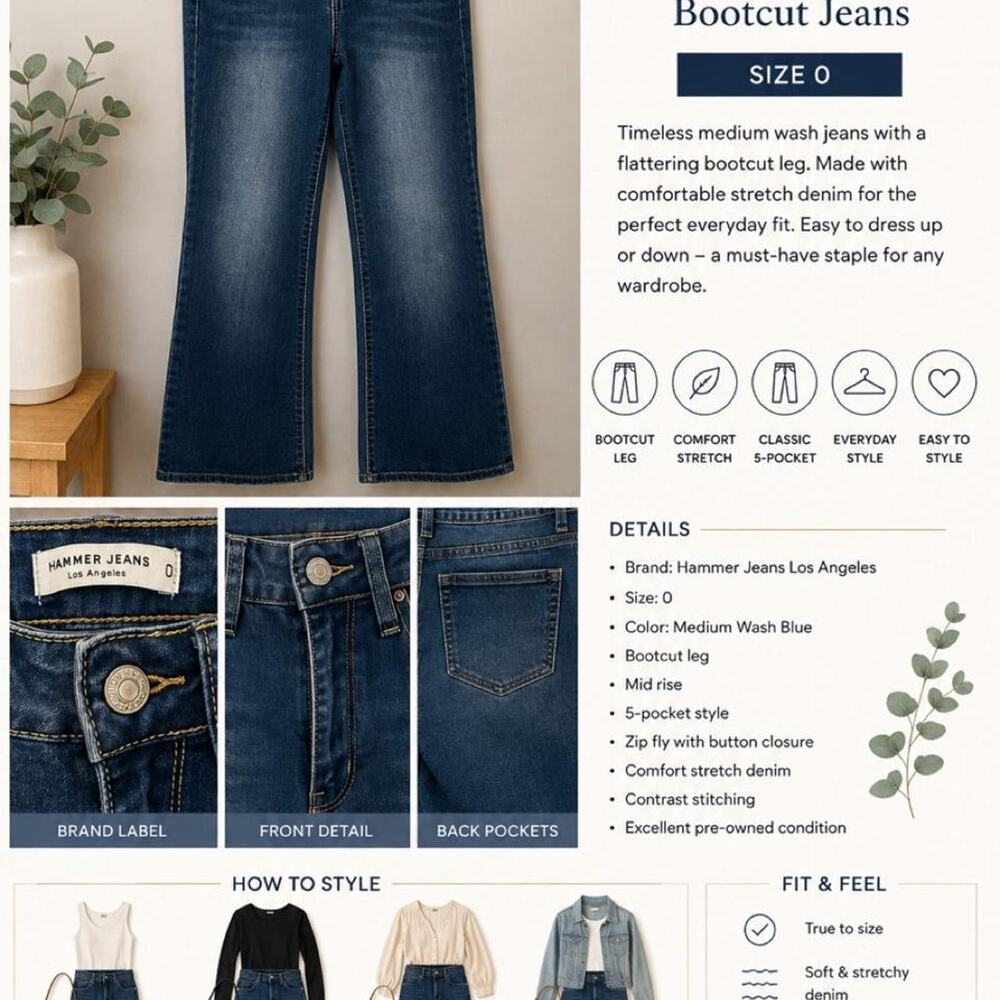Hammer jeans medium wash bootcut